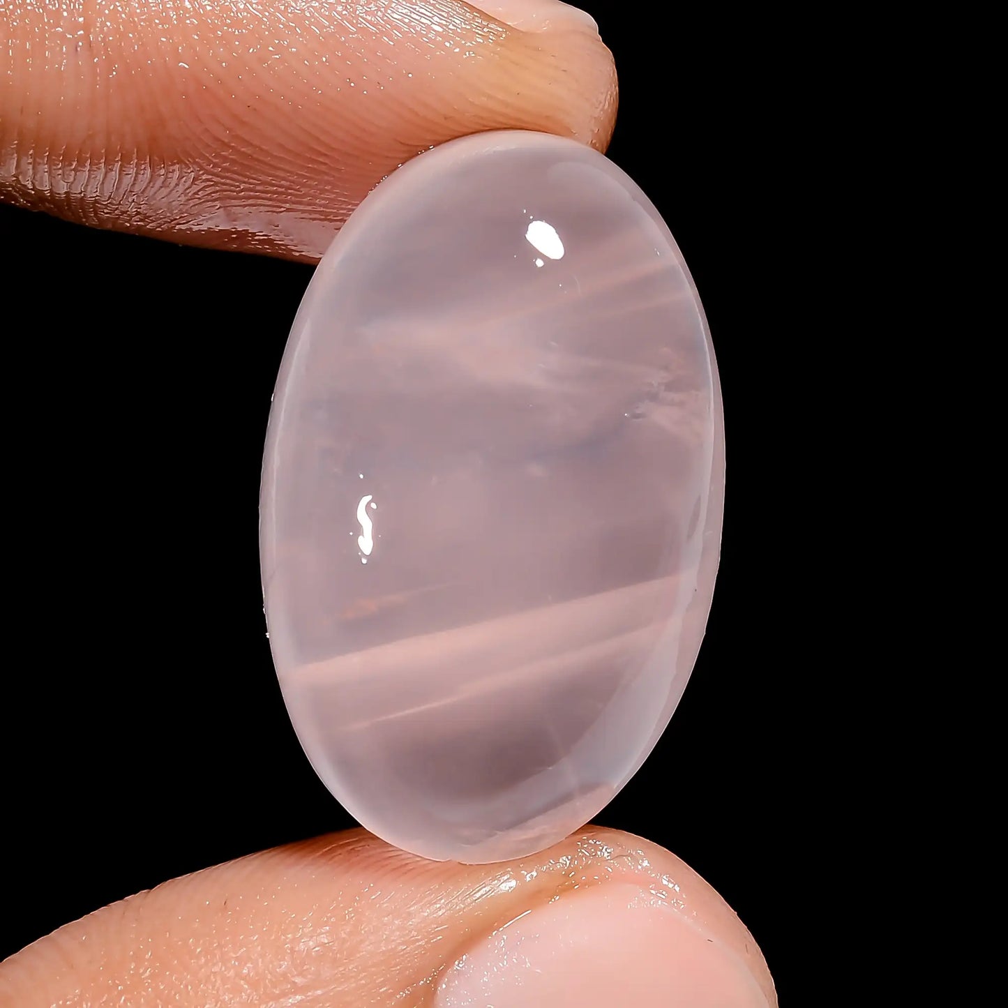 Amazing Top Grade Quality 100% Natural Rose Quartz Oval Shape Cabochon Loose Gemstone For Making Jewelry 29 Ct. 26X16X8 mm V-6451