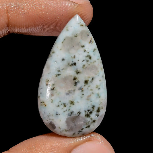 Beautiful Top Grade Quality 100% Natural Kiwi Jasper Pear Shape Cabochon Loose Gemstone For Making Jewelry 25 Ct. 34X19X5 mm V-6496