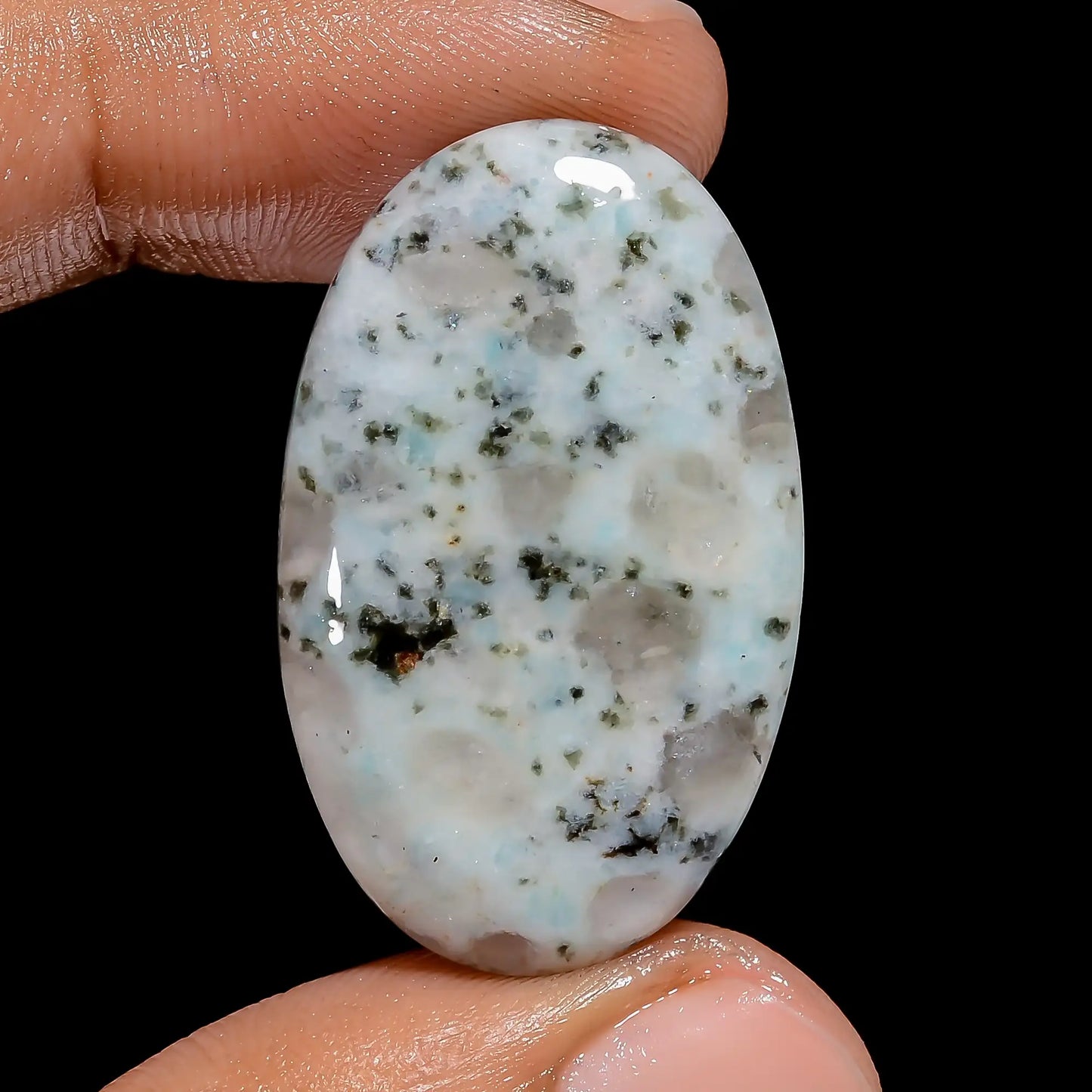 Classic Top Grade Quality 100% Natural Kiwi Jasper Oval Shape Cabochon Loose Gemstone For Making Jewelry 29 Ct. 32X20X5 mm V-6497