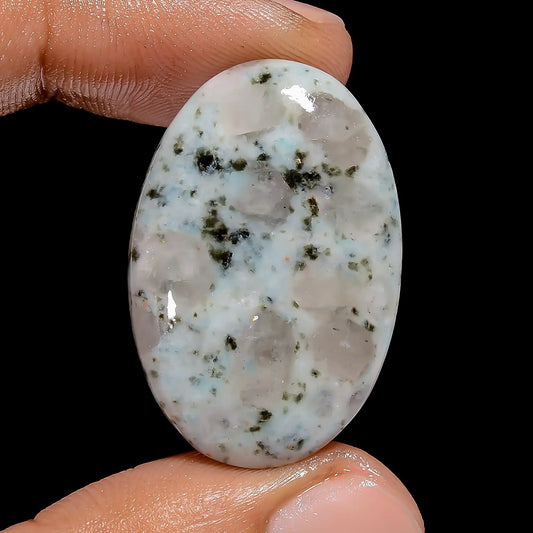 Dazzling Top Grade Quality 100% Natural Kiwi Jasper Oval Shape Cabochon Loose Gemstone For Making Jewelry 29 Ct. 31X20X5 mm V-6498