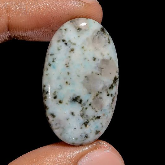 Excellent Top Grade Quality 100% Natural Kiwi Jasper Oval Shape Cabochon Loose Gemstone For Making Jewelry 27.5 Ct. 32X19X5 mm V-6499