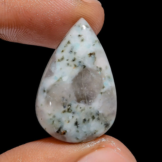 Exclusive Top Grade Quality 100% Natural Kiwi Jasper Pear Shape Cabochon Loose Gemstone For Making Jewelry 14 Ct. 24X16X5 mm V-6500