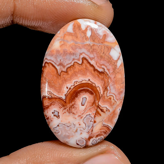 Stunning Top Grade Quality 100% Natural Rosita Jasper Oval Shape Cabochon Loose Gemstone For Making Jewelry 25.5 Ct. 30X20X5 mm V-6511