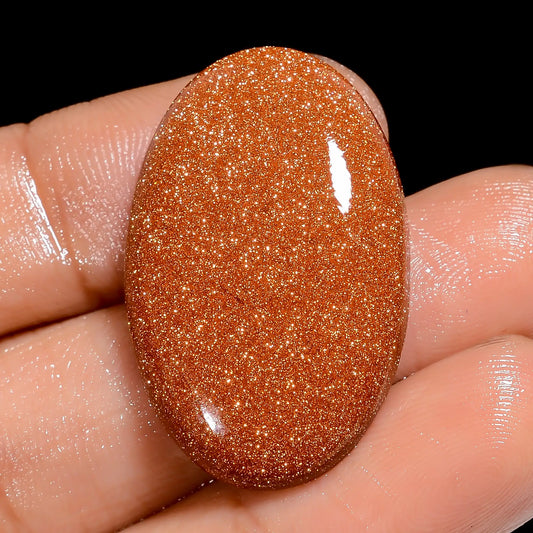 Wonderful Top Grade Quality Golden Sandstone Oval Shape Cabochon Loose Gemstone For Making Jewelry 26 Ct. 30X19X4 mm V-6574