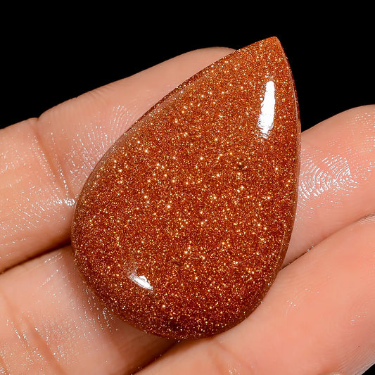 Amazing Top Grade Quality Golden Sandstone Pear Shape Cabochon Loose Gemstone For Making Jewelry 28.5 Ct. 32X21X5 mm V-6577