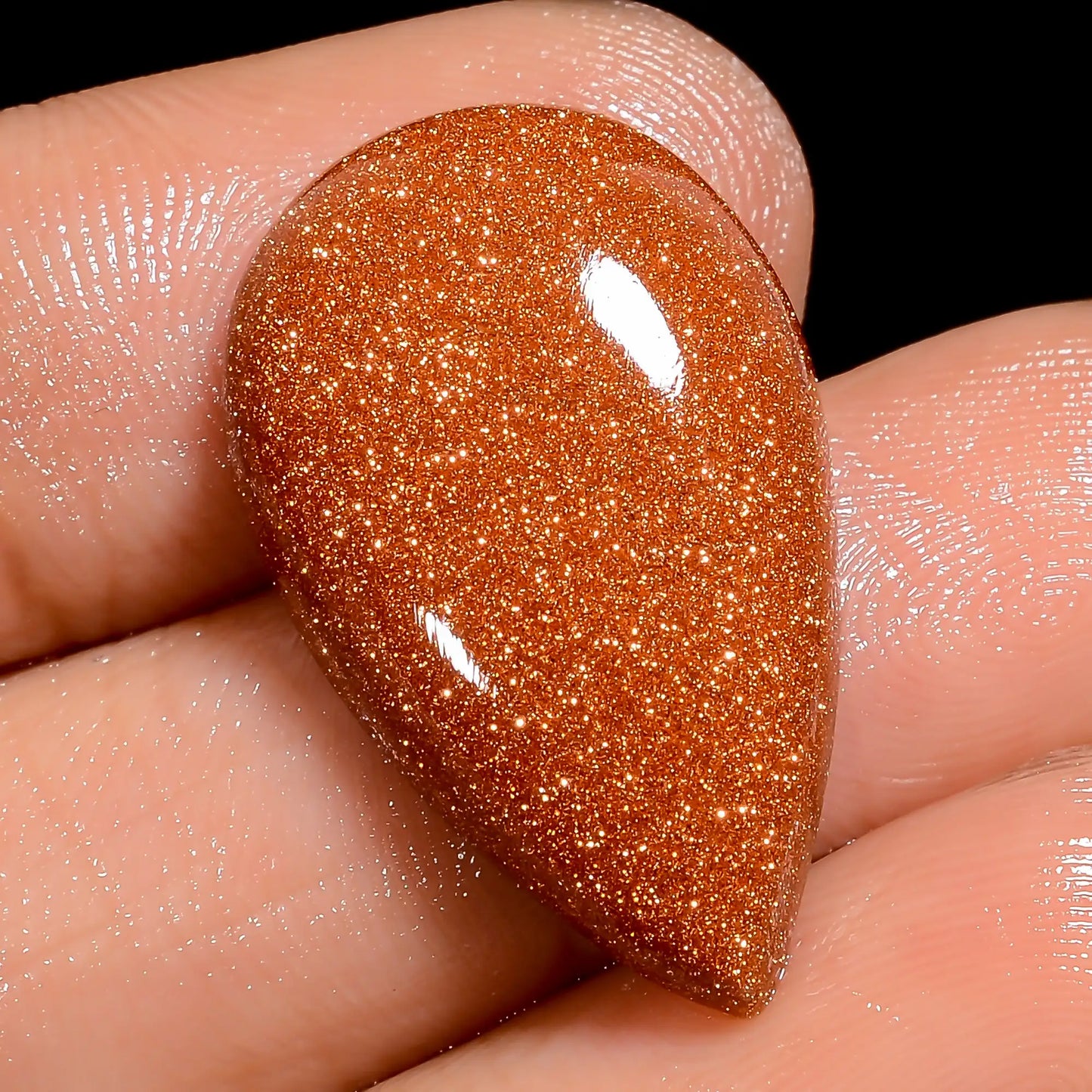 Attractive Top Grade Quality Golden Sandstone Pear Shape Cabochon Loose Gemstone For Making Jewelry 15 Ct. 24X15X4 mm V-6578