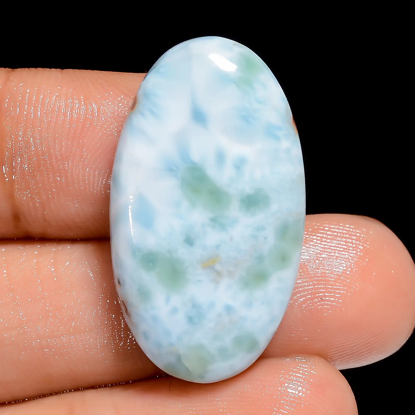 Exclusive Top Grade Quality 100% Natural Larimar Oval Shape Cabochon Loose Gemstone For Making Jewelry 28 Ct. 29X16X4 mm V-6610