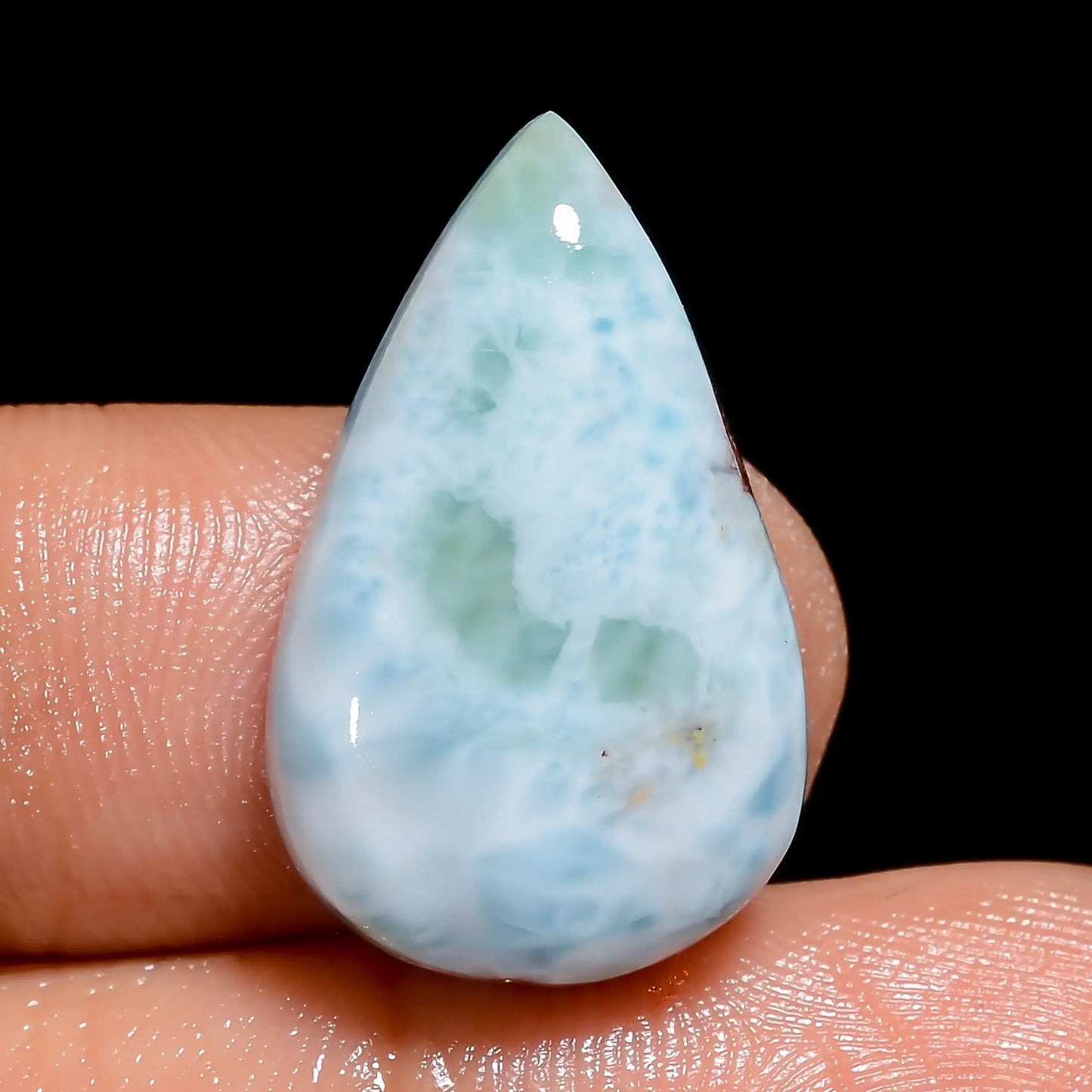 Fantastic Top Grade Quality 100% Natural Larimar Pear Shape Cabochon Loose Gemstone For Making Jewelry 17 Ct. 22X13X5 mm V-6612