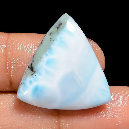 Amazing Top Grade Quality 100% Natural Larimar Triangle Shape Cabochon Loose Gemstone For Making Jewelry 23 Ct. 24X22X5 mm V-6617