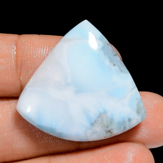 Amazing Top Grade Quality 100% Natural Larimar Heart Shape Cabochon Loose Gemstone For Making Jewelry 38 Ct. 27X29X5 mm V-6619