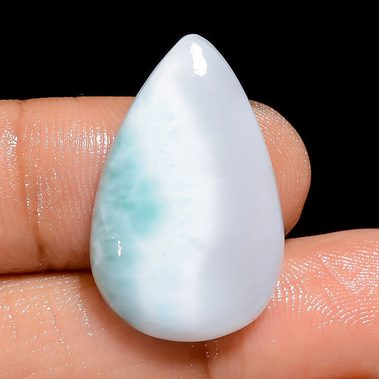 Attractive Top Grade Quality 100% Natural Larimar Pear Shape Cabochon Loose Gemstone For Making Jewelry 17.5 Ct. 25X15X4 mm V-6620