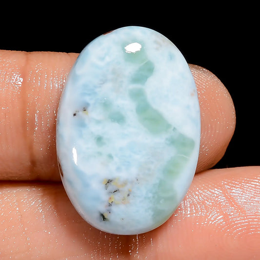 Exclusive Top Grade Quality 100% Natural Larimar Oval Shape Cabochon Loose Gemstone For Making Jewelry 20 Ct. 23X15X4 mm V-6626