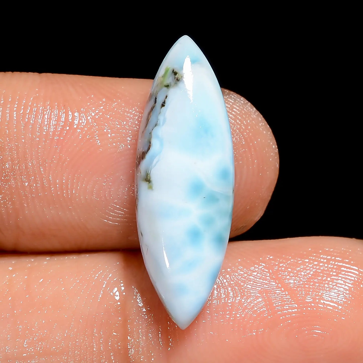 Fantastic Top Grade Quality 100% Natural Larimar Marquise Shape Cabochon Loose Gemstone For Making Jewelry 7.5 Ct. 23X7X4 mm V-6628