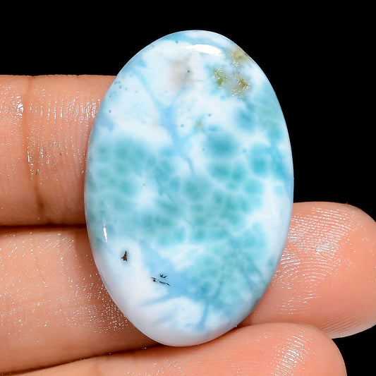 Incredible Top Grade Quality 100% Natural Larimar Oval Shape Cabochon Loose Gemstone For Making Jewelry 28 Ct. 30X20X4 mm V-6631