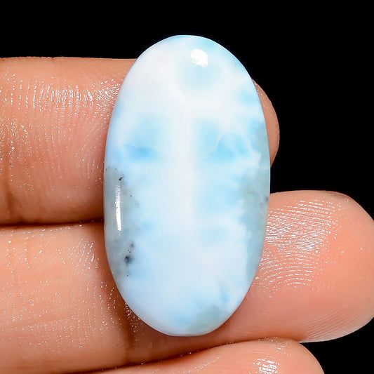 Tempting Top Grade Quality 100% Natural Larimar Oval Shape Cabochon Loose Gemstone For Making Jewelry 14.5 Ct. 25X13X3 mm V-6639