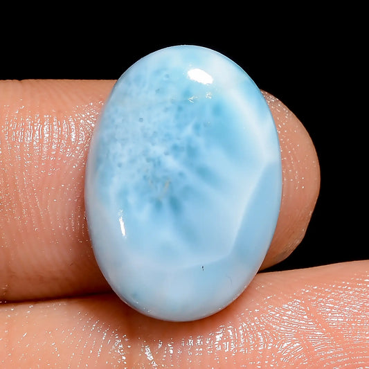 Terrific Top Grade Quality 100% Natural Larimar Oval Shape Cabochon Loose Gemstone For Making Jewelry 12 Ct. 17X12X4 mm V-6640