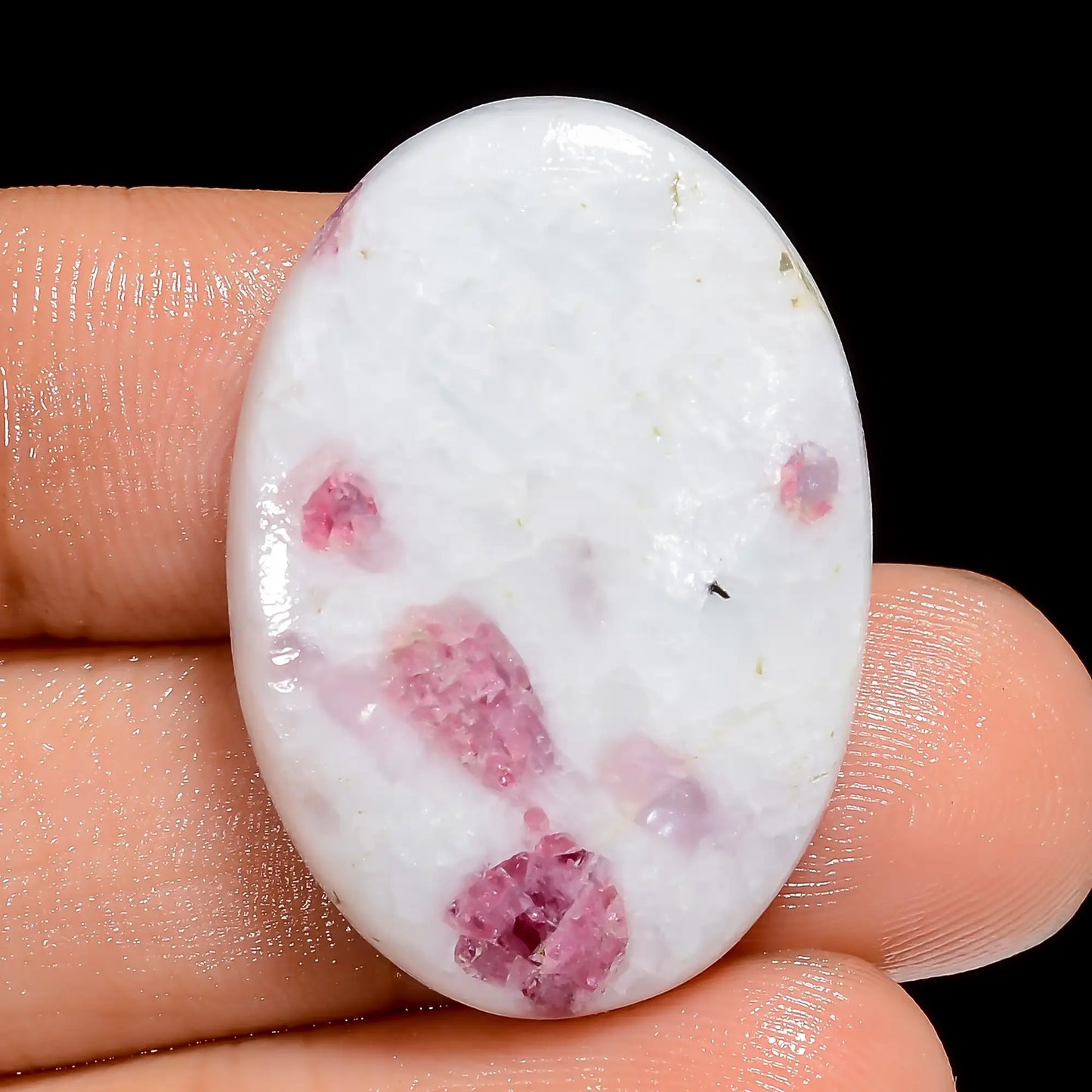 Fantastic Top Grade Quality 100% Natural Pink Tourmaline Quartz Oval Shape Cabochon Loose Gemstone For Making Jewelry 29 Ct 29X20X5 mm V-6654