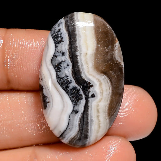 Splendid Top Grade Quality 100% Natural Zebra Jasper Oval Shape Cabochon Loose Gemstone For Making Jewelry 38.5 Ct. 31X19X6 mm V-6677