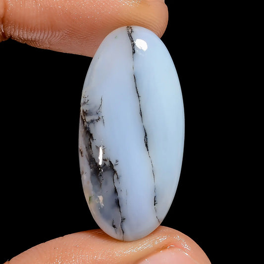 Awesome Top Grade Quality 100% Natural Peruvian Opal Oval Shape Cabochon Loose Gemstone For Making Jewelry 20 Ct. 30X14X5 mm V-6705