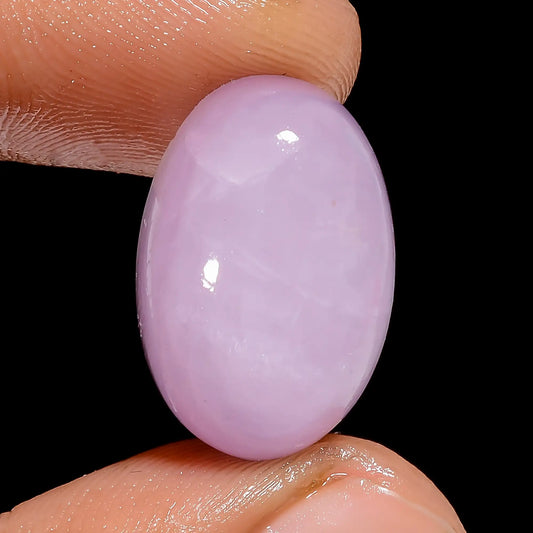 Awesome Top Grade Quality 100% Natural Pink Kunzite Oval Shape Cabochon Loose Gemstone For Making Jewelry 17 Ct. 18X12X6 mm V-6731