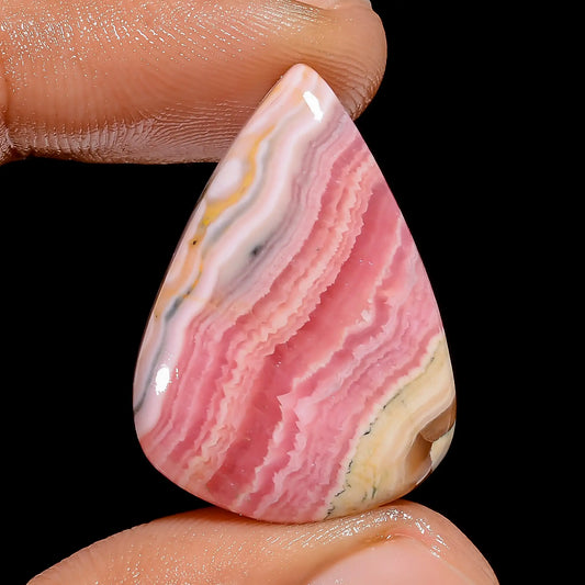 Classic Top Grade Quality 100% Natural Rhodochrosite Pear Shape Cabochon Loose Gemstone For Making Jewelry 36.5 Ct. 28X19X5 mm V-6733