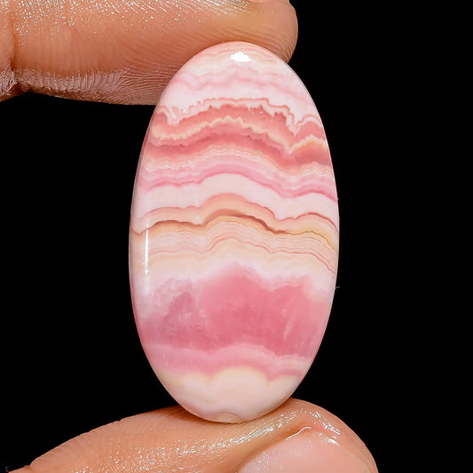 Excellent Top Grade Quality 100% Natural Rhodochrosite Oval Shape Cabochon Loose Gemstone For Making Jewelry 29.5 Ct. 31X17X4 mm V-6735