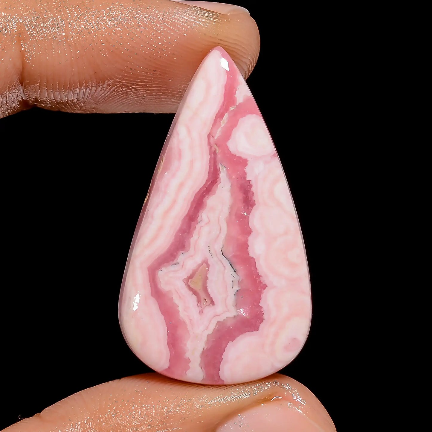 Amazing Top Grade Quality 100% Natural Rhodochrosite Pear Shape Cabochon Loose Gemstone For Making Jewelry 37 Ct. 34X19X4 mm V-6743