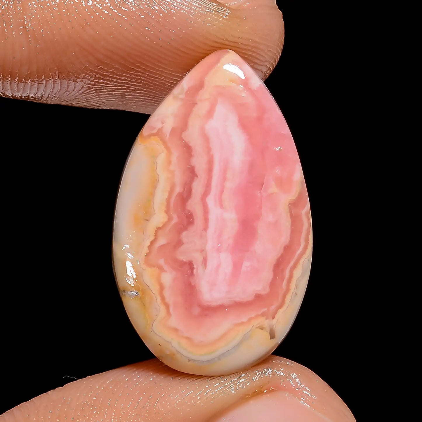 Beautiful Top Grade Quality 100% Natural Rhodochrosite Pear Shape Cabochon Loose Gemstone For Making Jewelry 16 Ct. 23X14X3 mm V-6748