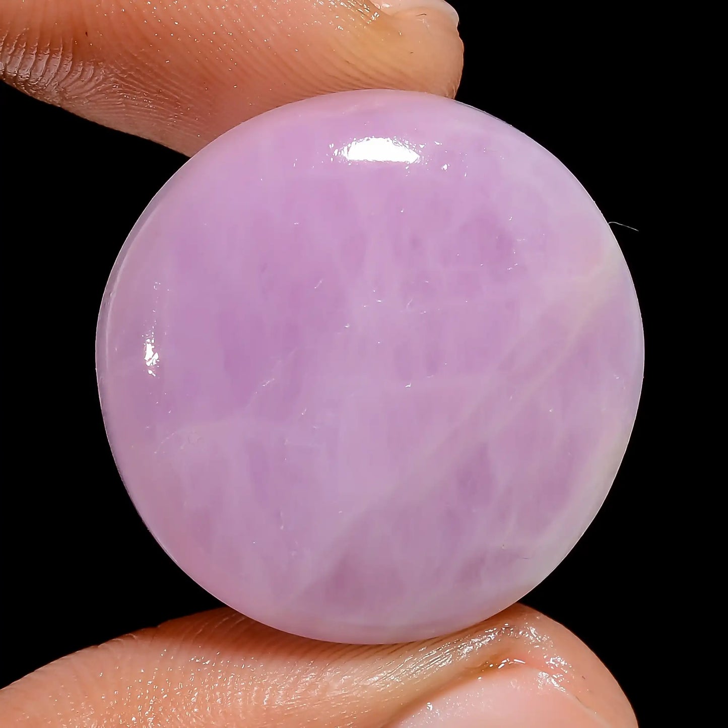 Amazing Top Grade Quality 100% Natural Pink Kunzite Round Shape Cabochon Loose Gemstone For Making Jewelry 43.5 Ct. 24X24X6 mm V-6771