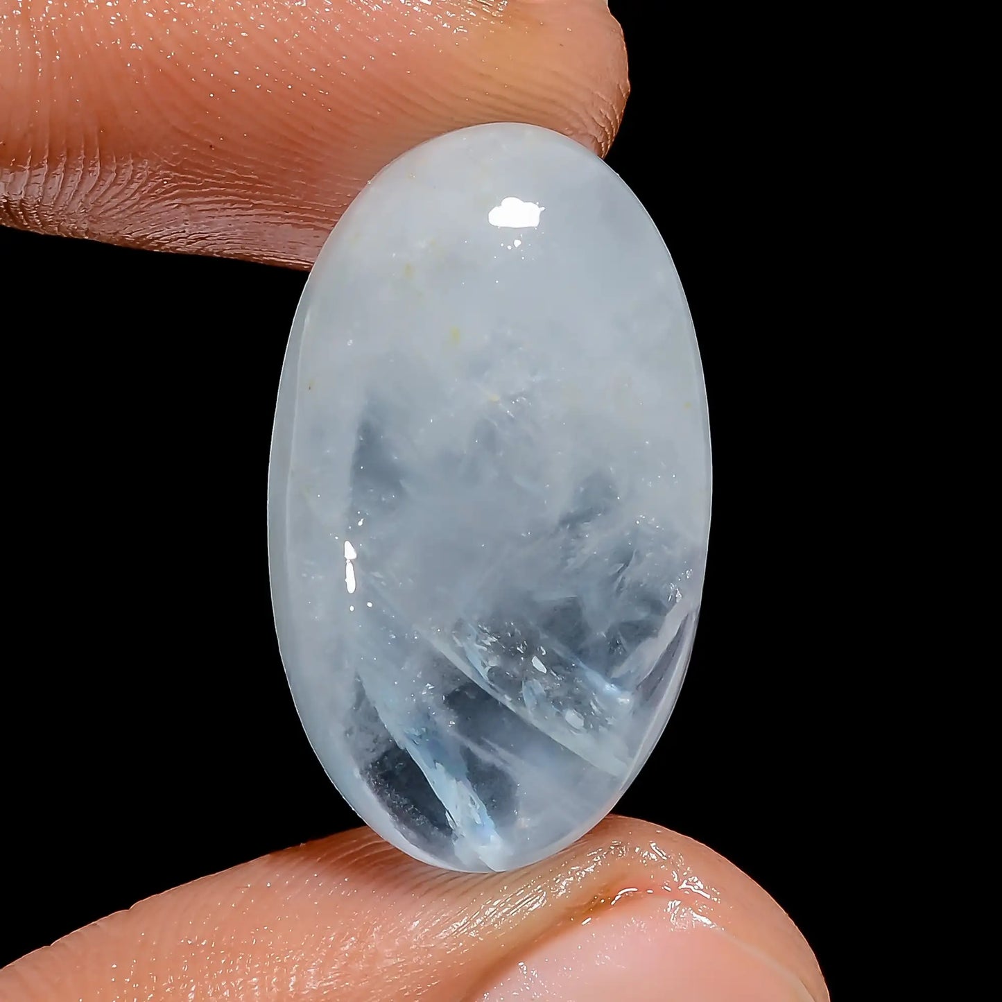 Aquamarine Oval Shape Cabochon Loose Gemstone Natural 19 Ct. 24X14X6 mm V-6782