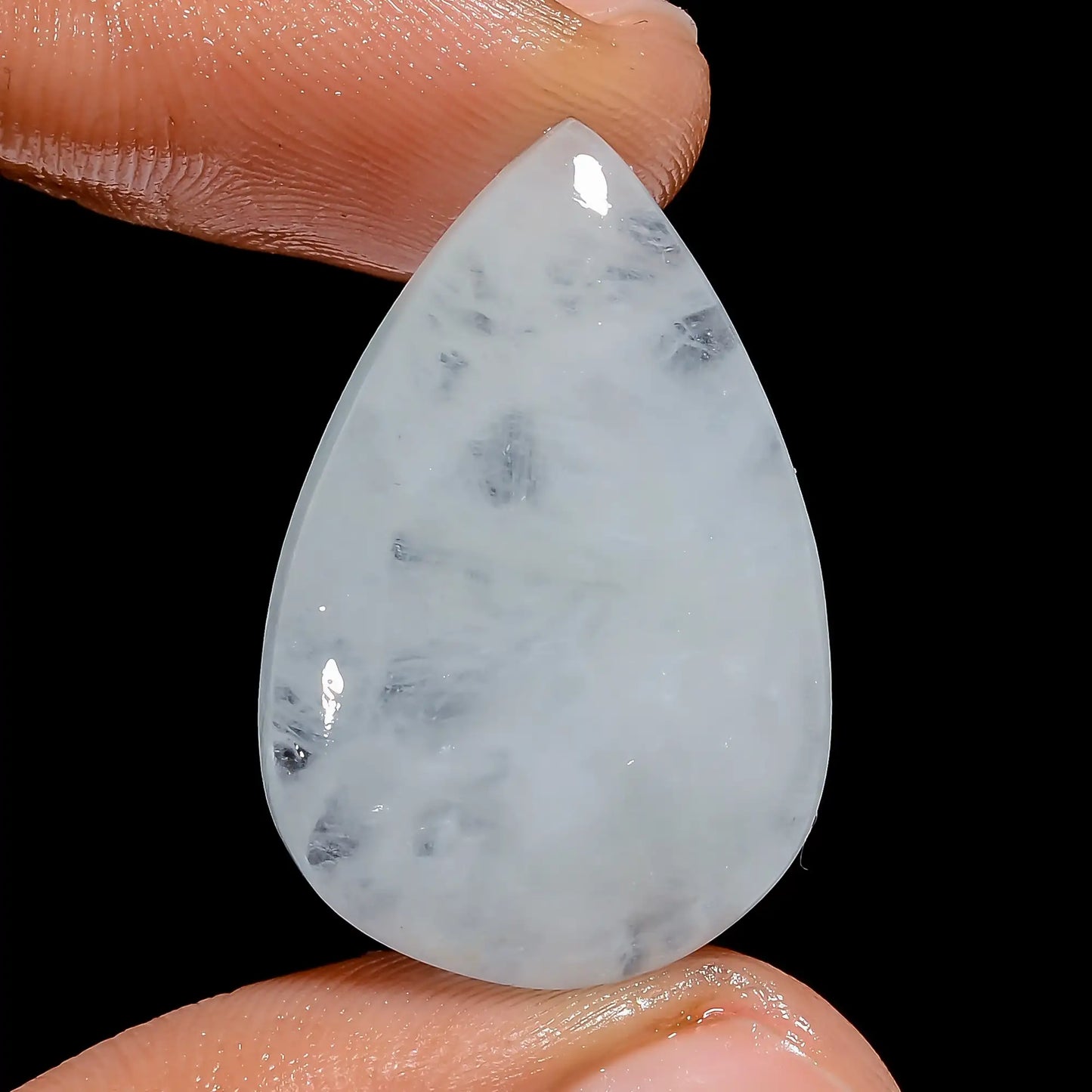 Unique Top Grade Quality 100% Natural Aquamarine Pear Shape Cabochon Loose Gemstone For Making Jewelry 23.5 Ct. 28X18X5 mm V-6783