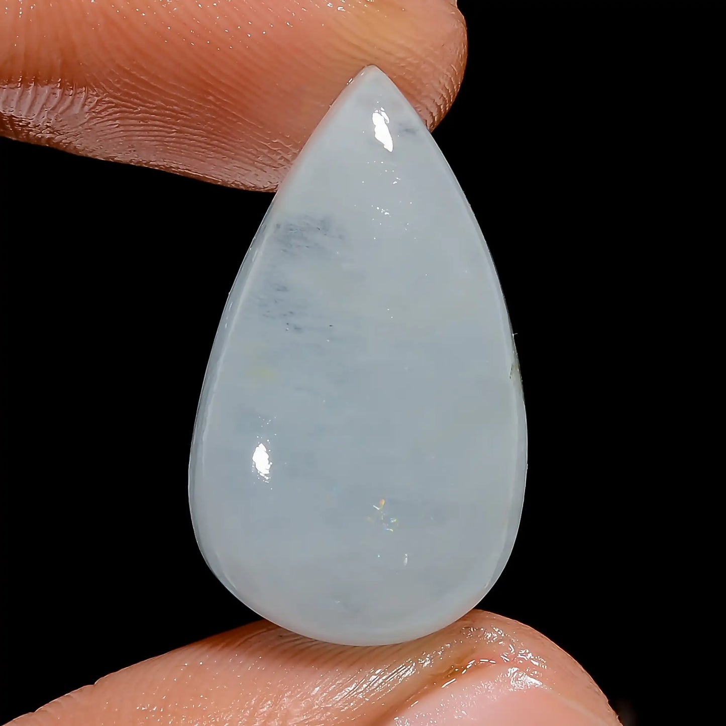 Wonderful Top Grade Quality 100% Natural Aquamarine Pear Shape Cabochon Loose Gemstone For Making Jewelry 19 Ct. 24X14X7 mm V-6786