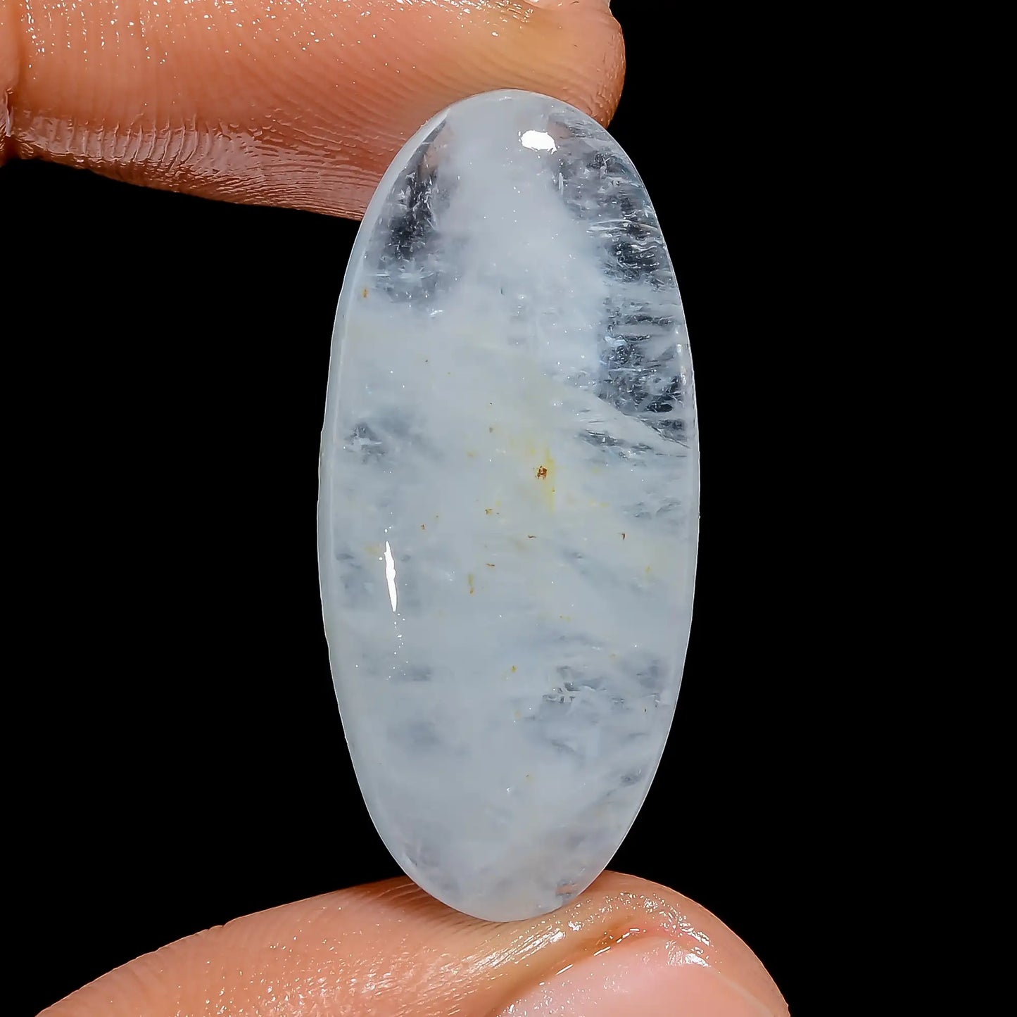 Amazing Top Grade Quality 100% Natural Aquamarine Oval Shape Cabochon Loose Gemstone For Making Jewelry 23.5 Ct. 32X14X5 mm V-6787