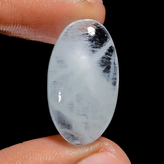 Attractive Top Grade Quality 100% Natural Aquamarine Oval Shape Cabochon Loose Gemstone For Making Jewelry 18.5 Ct. 25X14X6 mm V-6788