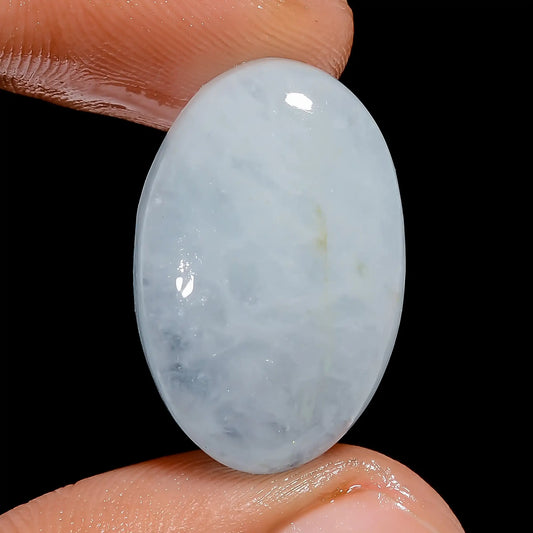 Awesome Top Grade Quality 100% Natural Aquamarine Oval Shape Cabochon Loose Gemstone For Making Jewelry 22 Ct. 23X15X7 mm V-6789