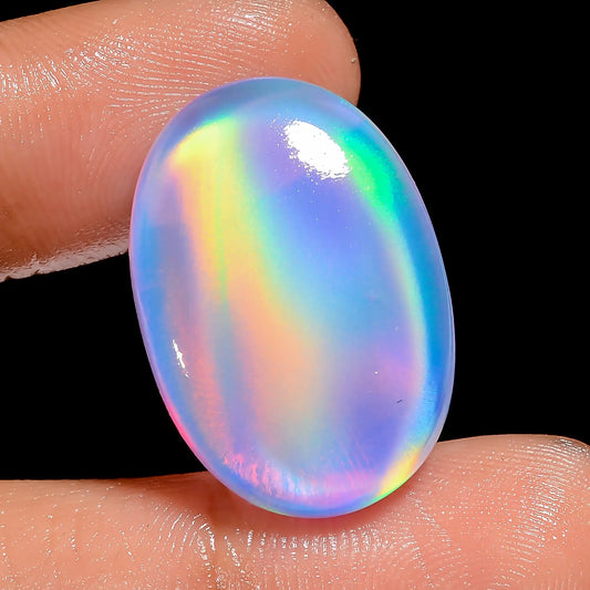 Beautiful Top Grade Quality Aurora Opal Oval Shape Cabochon Loose Gemstone For Making Jewelry 19 Ct. 25X17X5 mm V-6916