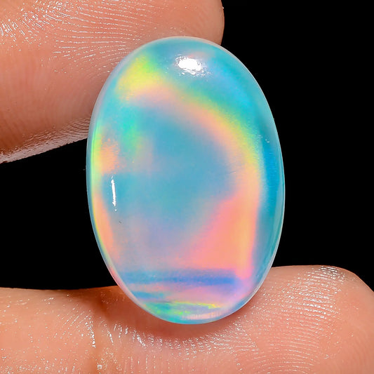 Immaculate Top Grade Quality Aurora Opal Oval Shape Cabochon Loose Gemstone For Making Jewelry 15.5 Ct 24X16X5 mm V-6924