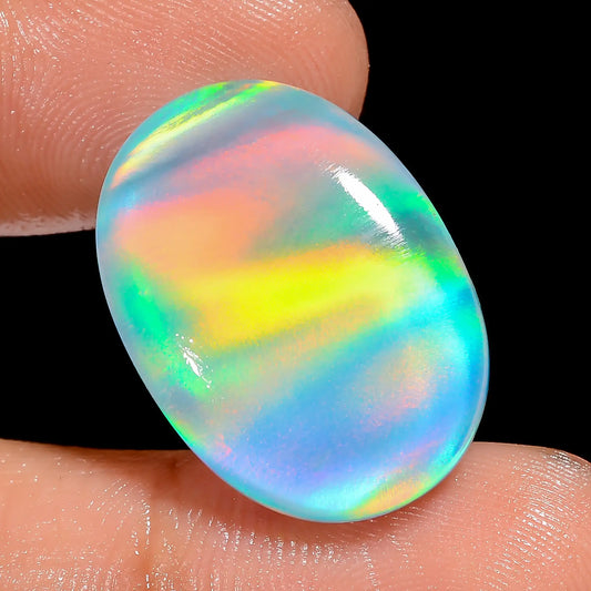 Outstanding Top Grade Quality Aurora Opal Oval Shape Cabochon Loose Gemstone For Making Jewelry 17 Ct 23X17X5 mm V-6928