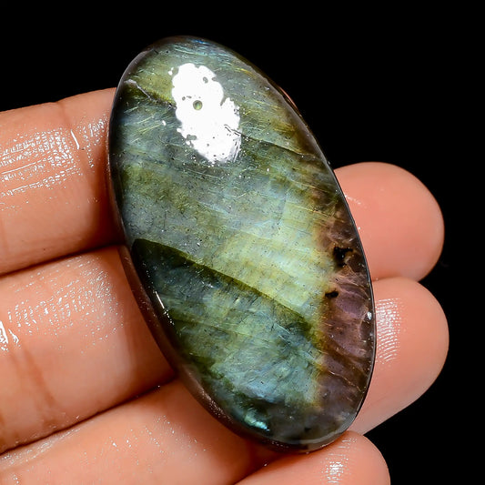 Supreme Top Grade Quality 100% Natural Golden Labradorite Oval Shape Cabochon Loose Gemstone For Making Jewelry 66 Ct. 41X22X7 mm V-6932