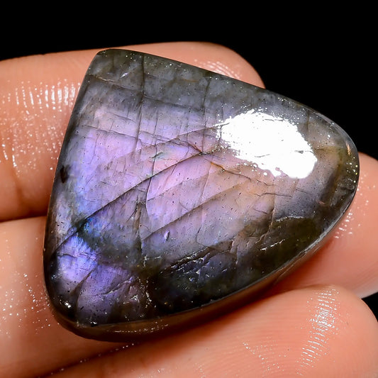 Awesome Top Grade Quality 100% Natural Purple Labradorite Heart Shape Cabochon Loose Gemstone For Making Jewelry 48.5 Ct. 25X30X8 mm V-6941