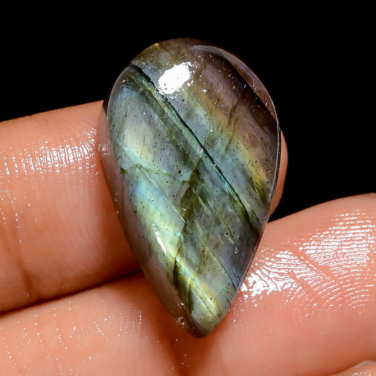 Elegant Top Grade Quality 100% Natural Golden Labradorite Pear Shape Cabochon Loose Gemstone For Making Jewelry 20 Ct. 23X14X7 mm V-6947