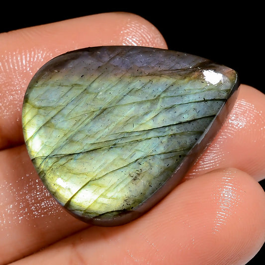 Immaculate Top Grade Quality 100% Natural Golden Labradorite Pear Shape Cabochon Loose Gemstone For Making Jewelry 39 Ct. 28X22X7 mm V-6950