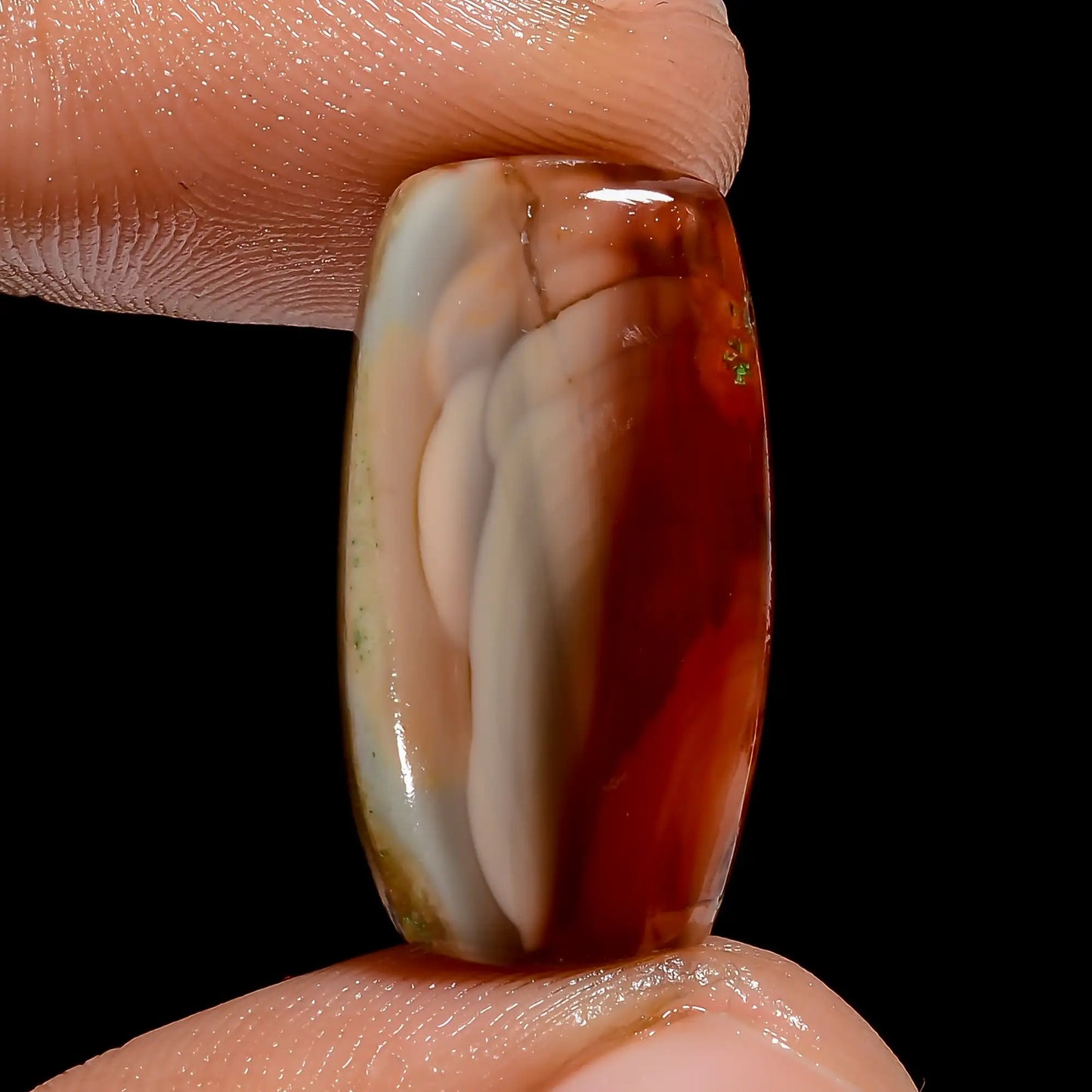 Mind Blowing Top Grade Quality 100% Natural Imperial Jasper Radiant Shape Cabochon Loose Gemstone For Making Jewelry 12 Ct 22X12X4 mm V-6969