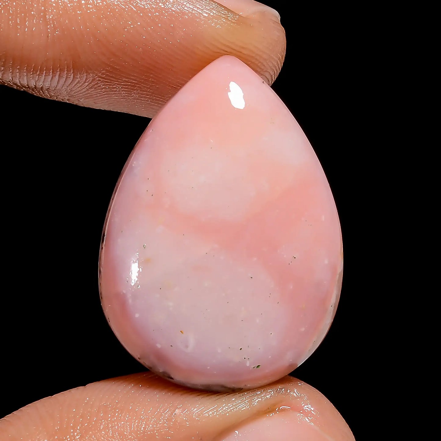 Exclusive Top Grade Quality 100% Natural Pink Opal Pear Shape Cabochon Loose Gemstone For Making Jewelry 21 Ct. 27X19X6 mm V-6988