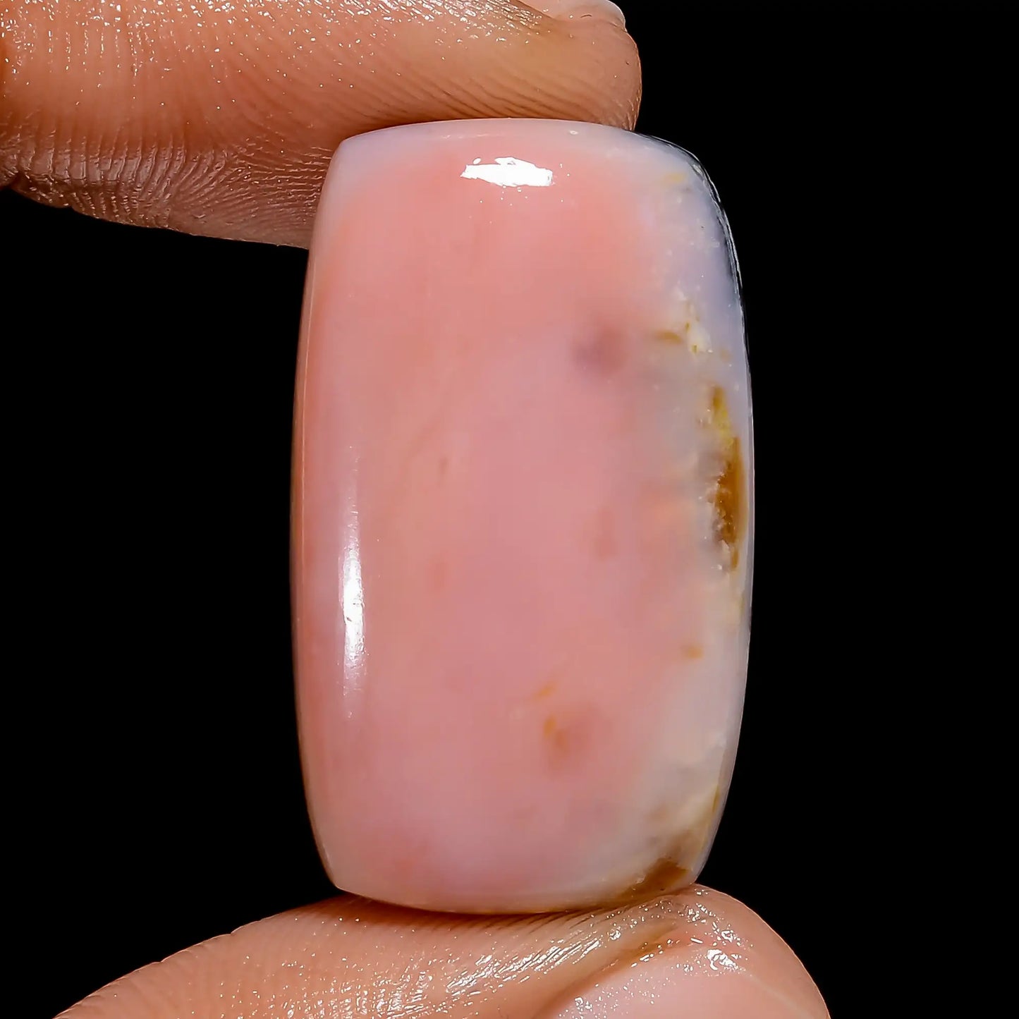 Elegant Top Grade Quality 100% Natural Pink Opal Radiant Shape Cabochon Loose Gemstone For Making Jewelry 25 Ct. 29X16X6 mm V-6989