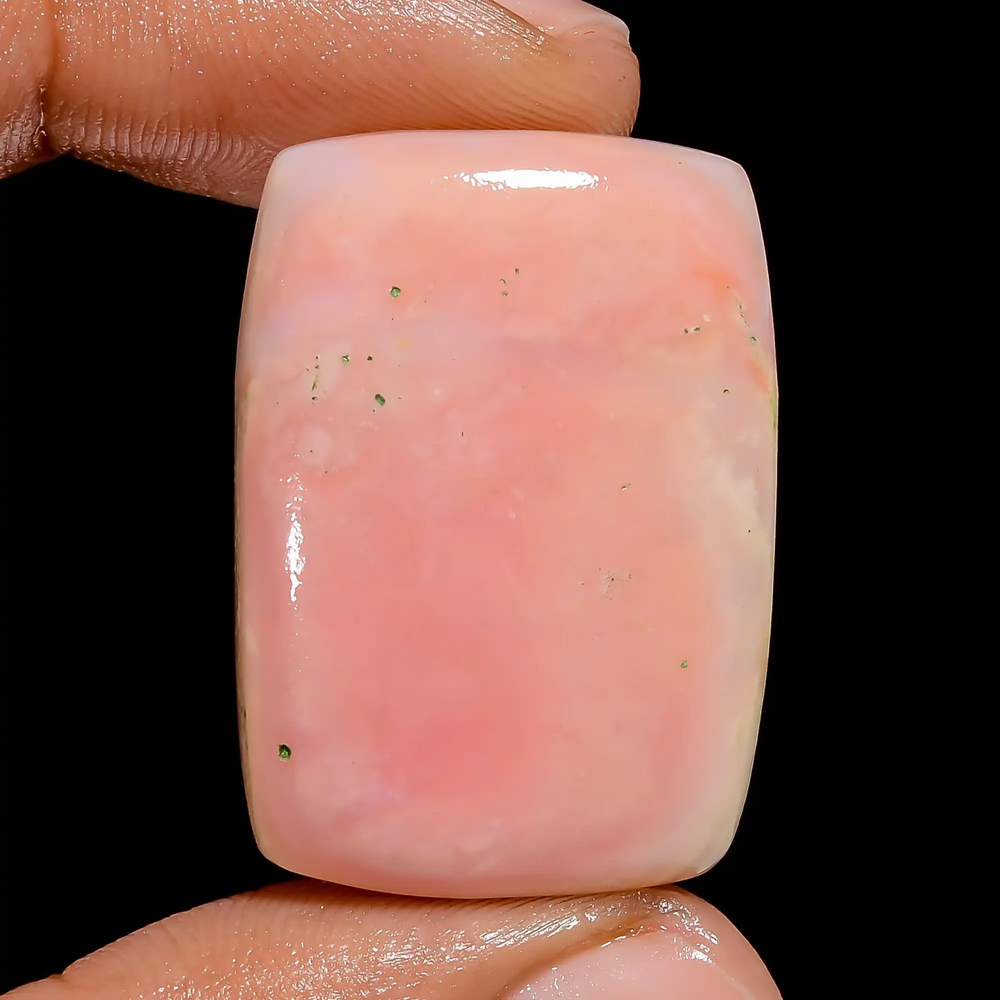 Fantastic Top Grade Quality 100% Natural Pink Opal Radiant Shape Cabochon Loose Gemstone For Making Jewelry 34 Ct. 31X22X6 mm V-6990