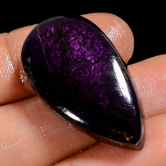 Amazing Top Grade Quality 100% Natural Purpurite Pear Shape Cabochon Loose Gemstone For Making Jewelry 50 Ct. 31X17X7 mm V-7098