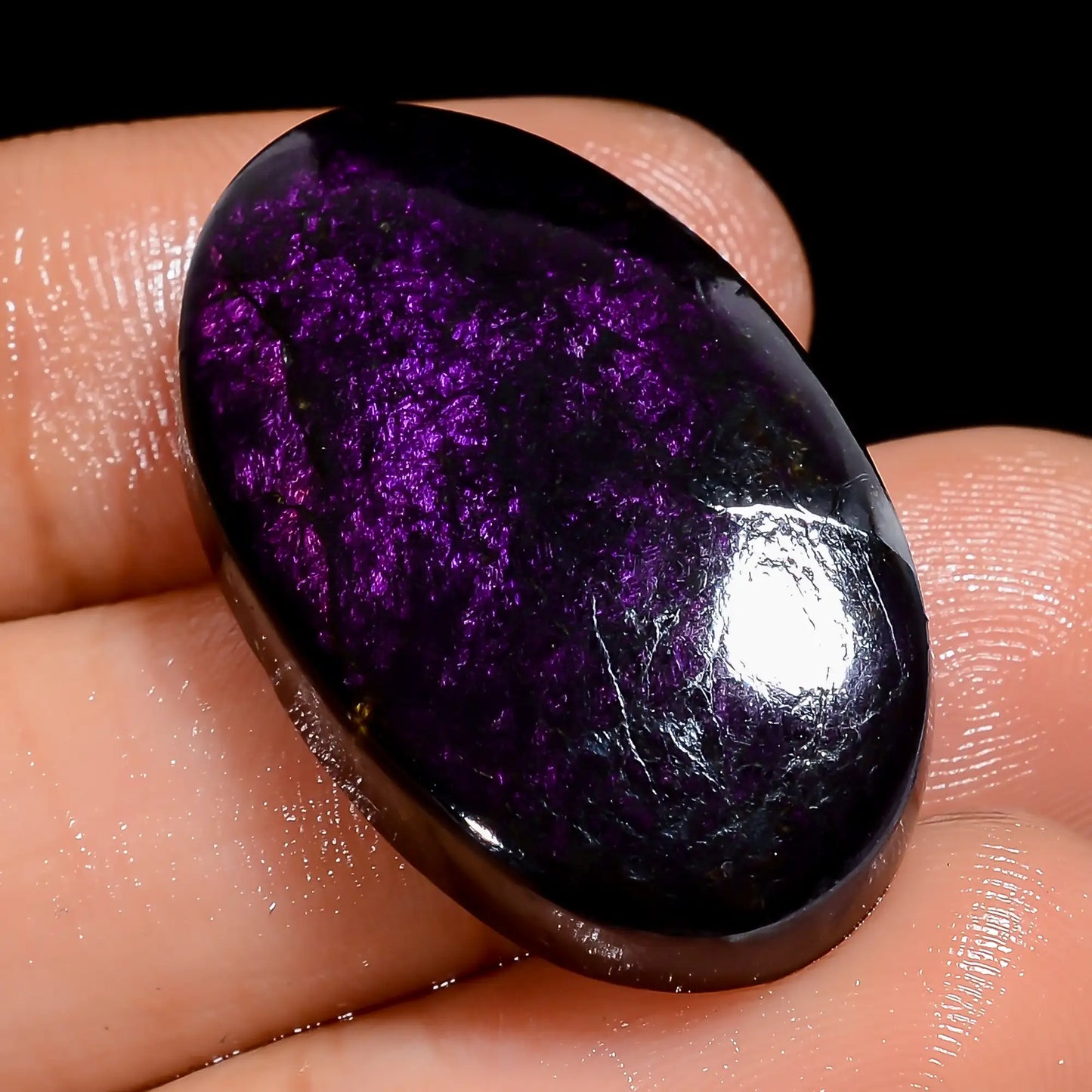 Attractive Top Grade Quality 100% Natural Purpurite Oval Shape Cabochon Loose Gemstone For Making Jewelry 36 Ct. 28X17X5 mm V-7099