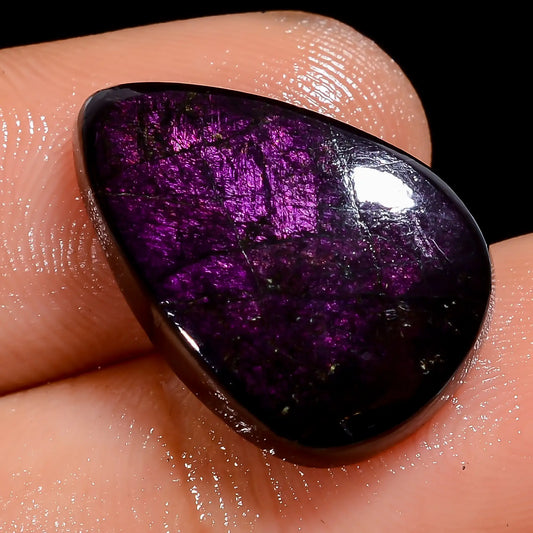 Immaculate Top Grade Quality 100% Natural Purpurite Pear Shape Cabochon Loose Gemstone For Making Jewelry 13 Ct. 19X12X3 mm V-7110