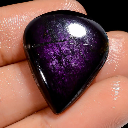 Marvellous Top Grade Quality 100% Natural Purpurite Pear Shape Cabochon Loose Gemstone For Making Jewelry 33 Ct. 25X20X5 mm V-7112